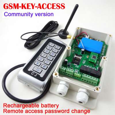 Water proof GSM Keypad access controller, gsm security automatic door access entry